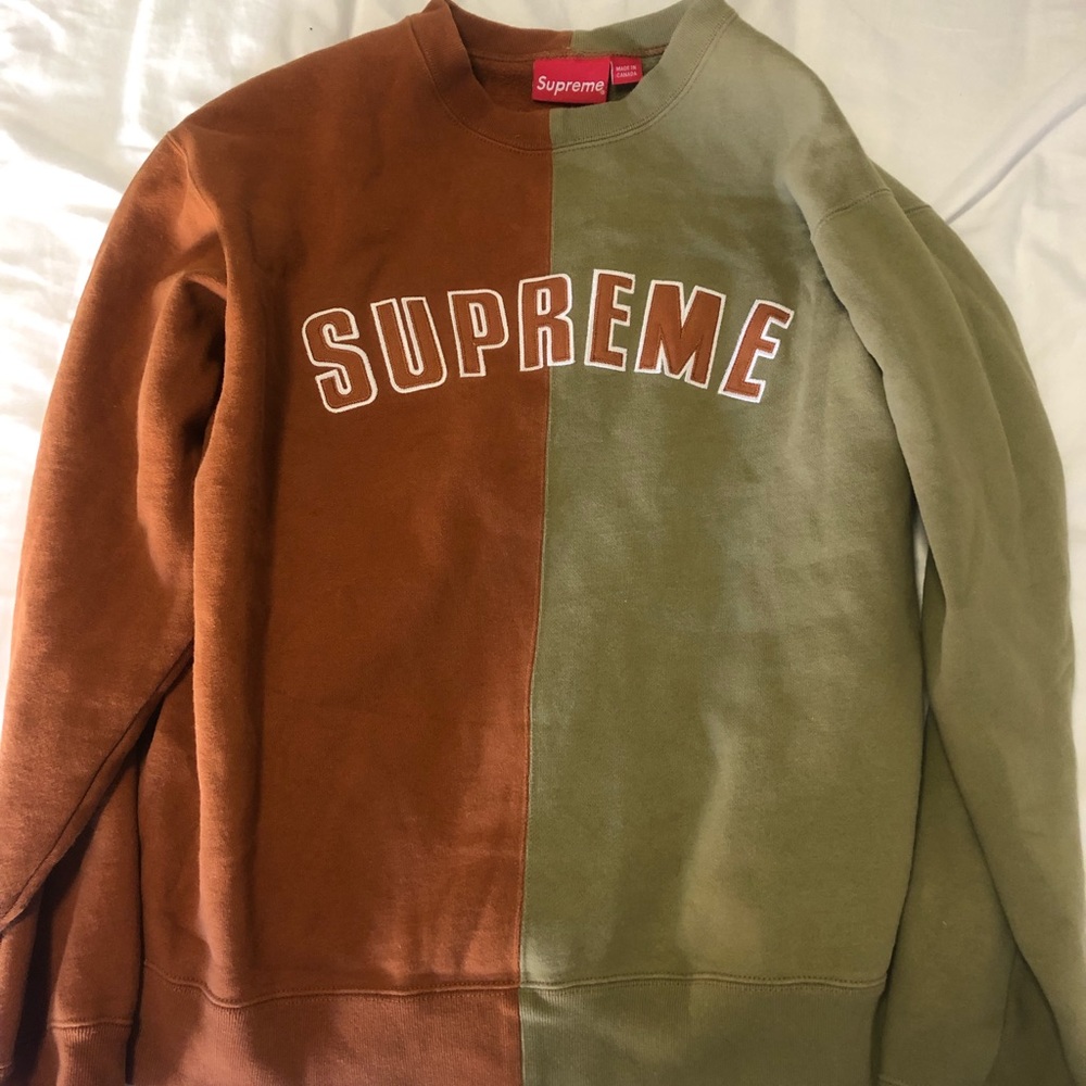 Split color crew neck size L